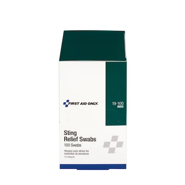 First Aid Only 19100 Sting Relief Swab 100 Count
