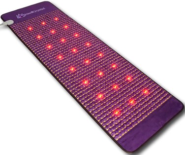 MediCrystal Far Infrared Amethyst Mat  Natural Agates  Photon Red Lights  FDA Registered Manufacturer  Negative Ion  FIR Heating Pad Flex 72L x 24W