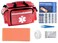 ASA Techmed EMT First Responder Trauma Bag  Empty Deluxe EMS Shoulder Bag  Pro First Aid Kit Bag with 4 Large Compartments for Emergency Medical Supplies  Includes 280 Bandage Variety Pack Red