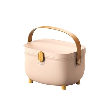 Medicine Storage BoxMedication and Pills Organizer Secure Store First Aid Kit Organize Prescription Portable Safe Storage Case Lockable Emergency Medical Supplies Oval Double LayersPink