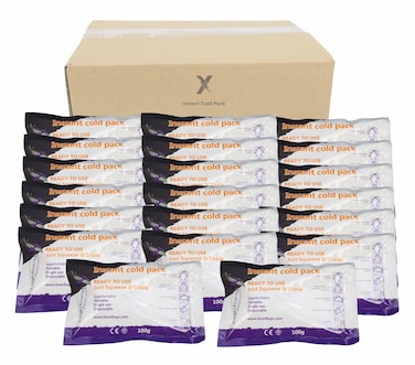 Lightning X Instant Cold Compress Ice Pack  20 Pack  Emergency First Aid Cold Therapy for Injuries  45 x 7  100 Grams Each