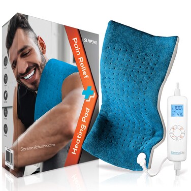 Full Body Electric Heating Pad  150 F Washable Large Warming Blanket Heat Pack Therapy Pad w Auto Shut Off For Back Neck Shoulder Foot Leg Muscle Pain Menstrual Period Cramps  SereneLife SLHP34L