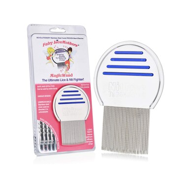 Fairy LiceMothers MagicWand Metal Lice Comb  Head Lice comb for Lice Eggs  Nit Free  Durable  Easy to Use  Gentle Lice Removal Comb  Safe for Kids  Adults  Nit Removal Tool