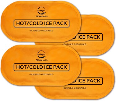 AllSett Health Reusable Hot and Cold Gel Ice Packs for Injuries  Cold Compress Ice Pack Gel Ice Packs Cold Pack Gel ice Pack Cold Packs for Injuries 105 in Long x 5 in Wide  4 Pack