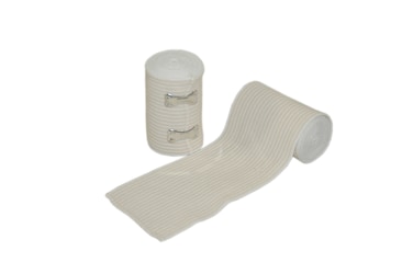 First Aid Only 5903 Elastic Bandage Wrap with 2 Clips 5 yds Length x 4 Width