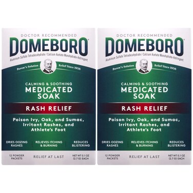 DomeboroMedicated Soak Rash Relief Burows Solution 12 Powder Packets Pack of 2