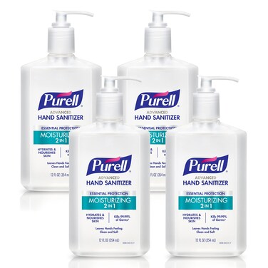 Purell2in1 Moisturizing Advanced Hand Sanitizer Gel 12 oz Pump Bottle Pack of 4  369806EC