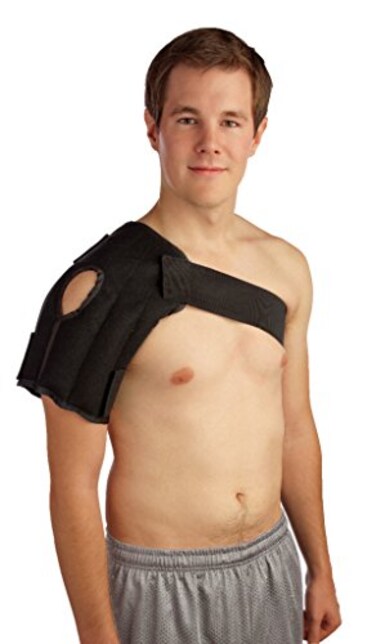 493 Battle Creek Good2Go DeepPenetrating Moist Heat Wrap for Microwave Shaped for Shoulders Simpletouse with EasyAttach Strap for Holding it in Place During use