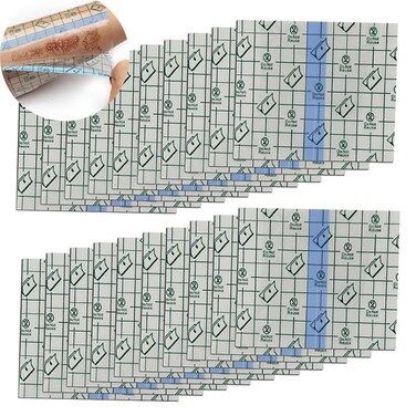 100 Pieces Transparent Stretch Adhesive Bandage BetterJonny Waterproof Clear Protective Adhesive Bandages Disposable Stretch Bandage Dressing Tape for Swimming and Shower 4 x 4 Inch