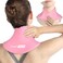 ComfiTECH Neck Ice Pack Wrap Gel Reusable Ice Packs for Neck Pain Relief Cervical Cold Compress Ice Pack for Sports Injuries Swelling Office Neck Pressure and Cervical Surgery Recovery Pink