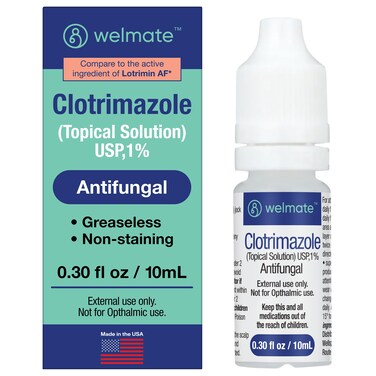 WELMATE Clotrimazole 1 Antifungal Topical Solution 033 Fluid Ounce