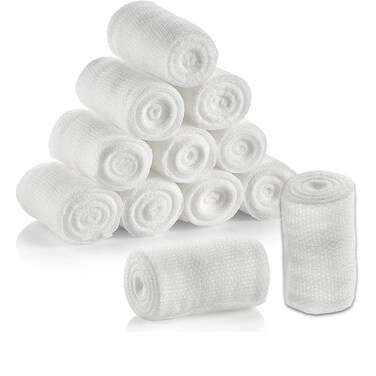 Gauze Rolls  Confirming Stretch Bandage Rolls  12 Rolls Individually Wrapped  Bandage Wrapping for Dressing All Types of Wounds 2 inches