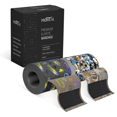 Elastic Bandage Wrap with Self Closure  3 x 180 Compression Sports Wrap  2 Breathable and Moisture Resistant Elasticated Medical Wrap Bandages for Foot Leg Arm and Body Sprains