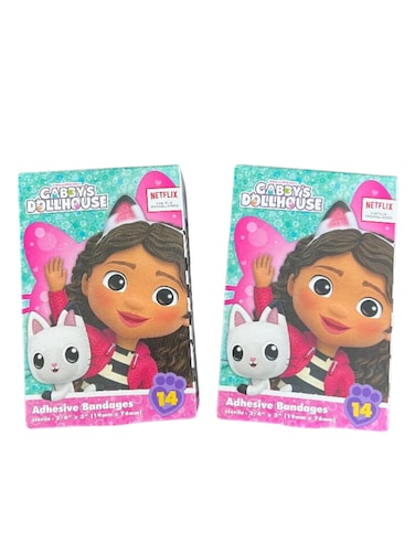 Set of 2 Gabbys Dollhouse Adhesive Bandages 2Pack  Includes 28 Total Bandages
