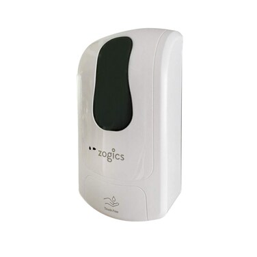 Zogics TouchFree Automatic Dispenser for Gel Hand Sanitizer and Liquid Soap WallMounted White