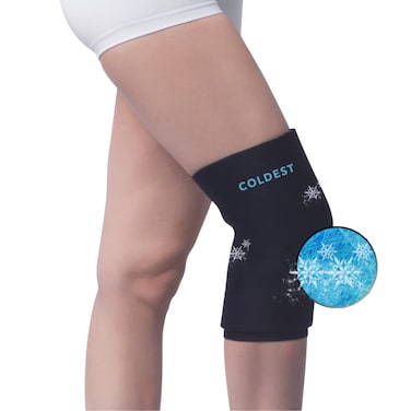 Coldest Knee Ice Pack 360  Knee Pain Relief Compression Reusable Gel Ice wrap for Leg Injuries Swelling Knee Replacement Surgery Therapy for Arthritis