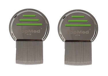Top Med LICE COMB steel screw needle spiral Pack of 2