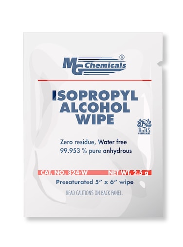 MG Chemicals999 Isopropyl Alcohol Wipe 6 Length x 5 Width Box of 500