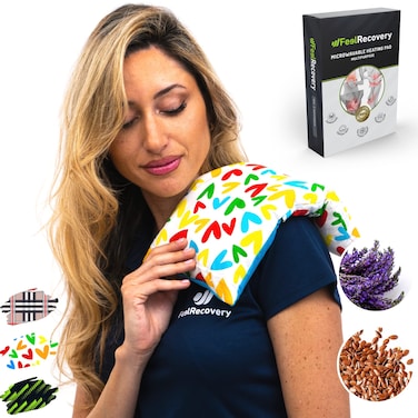 Microwave Heating Pads for Pain Relief  Heat Packs Microwave 14x7 in  Heating Pad Microwavable  Hot  Cold Pack Microwavable  Washable Cover 100 Cotton Fabric and Lavender