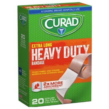 Curad Heavy Duty Bandage Extra Long Each 75 x 475 in Lenghts Tan 20 Count