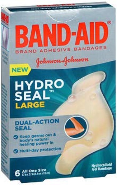 BANDAID Brand HYDRO SEAL LARGE BANDAGES 6 COUNT