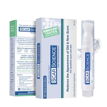 Medical Grade Silicone Scar Gel in Push Button TouchFree Brush Applicator  Scar Treatment for New and Old Surgical Scars Burns Acne CSections Hypertrophic Scars Keloids Scar Cream