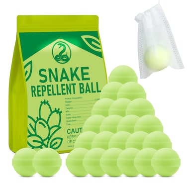 24 Pack Snake Repellent for Yard Powerful Snake Away Repellent for Outdoors Moth Balls for Snakes Pet Safe Snake be Gone for Lawn Garden