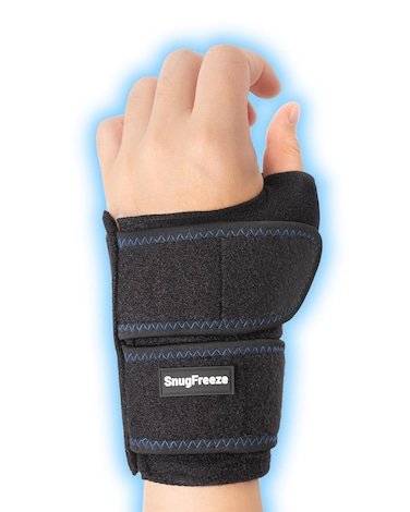 SnugFreeze Wrist and Thumb Ice Pack Glove  Adjustable Hot  Cold Gel Glove Therapy for Arthritis Tendonitis Tenosynovitis Carpal Tunnel  Hand Pain Relief