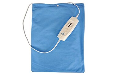 Blue Jay Heating Pad for Back Pain and Cramps Relief  Heat Pad with Moist  Dry Heat Therapy Options  Auto Shut Off  4 Setting Control  Pain Relievers  12x15