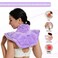 Microwavable Heating Pad for Neck and Shoulders Extra Large Weighted Heated Neck Wrap Microwave with Moist Heat Reusable