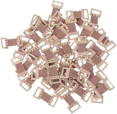 10 Pcs Bandage Clips Elastic Bandage Wrap Stretch Metal Clips Replaceable Wrap Clips Replacement Fastener Fixation Clamps Hooks for Various Types Bandages Brown