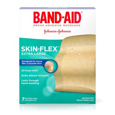 BandAid Brand SkinFlex Adhesive Bandages Extra Large 7 Count Per Box 3 Boxes