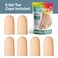 ZenToes6 Pack Gel Toe Cap and Protector  Cushions and Protects to Provide Relief from Missing or Ingrown Toenails Corns Blisters Hammer Toes Small Beige