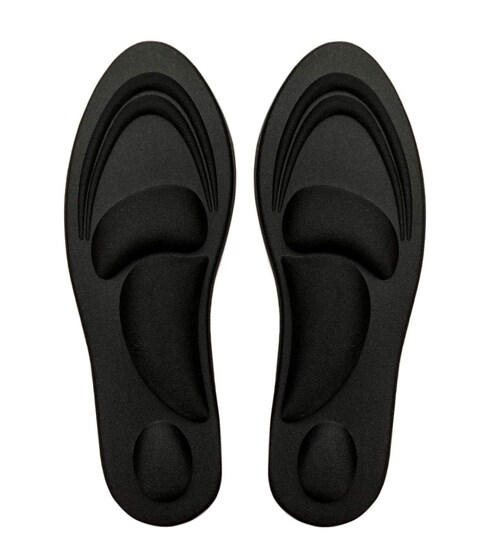 Buy RuneeMemory Foam Comfort Insole Help Against Plantar Fasciitis and Foot Pain Cushioning Metatarsal Arch Support and Heel Support Black Small Online Carrefour UAE