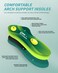 Orthotic Insoles for Flat Feet QBK Arch Support Inserts Improve Plantar Fasciitis Heel Spurs Achilles tendonitis Hallux Valgus Metatarsal Massage Ball Insole XL