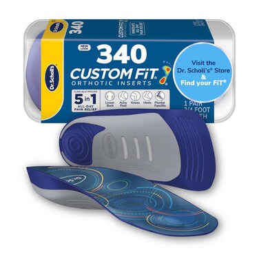 Dr Scholls Custom Fit Orthotics 34 Length Inserts CF 340 5in1 AllDay Pain Relief for Feet Lower Back Knees Heel  Plantar Fasciitis Arch Support Shoe Insoles for Men Women FSA HSA Eligible