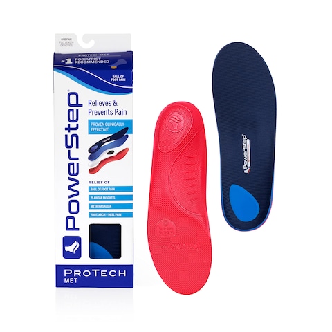 Buy PowerStep ProTech Met Full Length Orthotics Medical Grade Shoe Insoles for Plantar Fasciitis Metatarsal Foot Pain Rigid Arch Support and Maximum Cushioning for Men Women M 665 W 885 Online Carrefo...
