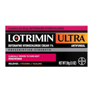 LotriminUltra Ringworm Cream Butenafine Hydrochloride Cream 1  Clinically Proven Effective Antifungal Cream Treatment of Most Ringworm 11 Ounce 30 Grams