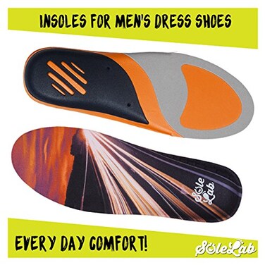 Insoles for Dress Shoes Men and Women Replacement Inserts with Adaptive Arch and Supportive Heel Cap  Full LengthComfortOrthotic Memory Foam