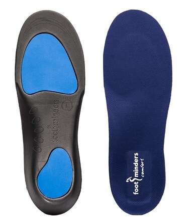 FootmindersFootminders Comfort Orthotic Arch Support Insoles for Sport Shoes and Work Boots Pair XLarge Men 11  13  Relieve Foot Pain Due to Flat Feet and Plantar Fasciitis