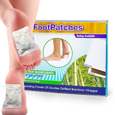 BodyPure2x Herbal Deep Cleansing Foot Pads w Tourmaline  AKA Bamboo Foot Patch  AKA Takesumi Foot Patches  2X The Potency  Sleep Deeper  Testing Available for Used Pads  Only USA Made Foot Pads