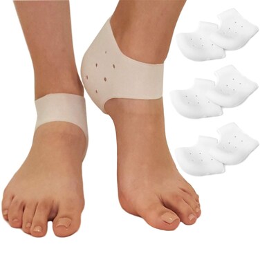Plantar Fasciitis Inserts Heel Protectors  Silicone Gel Heel Cups Shoes Inserts Orthotics Heel Cushion for Bone Spur  Heel Spur Pain Relief 3 Pairs of Foot Pain Plantar Fascitis Heel Sleeves  3mm