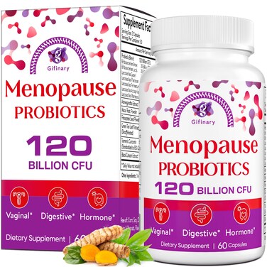 Menopause Supplements for Women 120 Billion CFU Menopause Probiotics for Women AllNatural Probiotic for Hot Flashes Menopause Night Sweats Mood Swings Gut and Hormone  60 Herbal Capsules