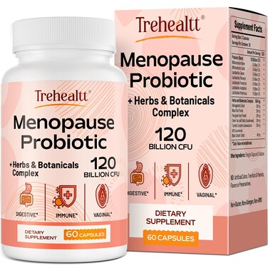 Menopause supplements for women 120 Billion CFU Probiotic 13in1 Herbs  Botanicals Complex for Hormone Menopause Hot Flashes Night Sweats Mood Swings Sleep Disturbances Vegan 60 Capsules