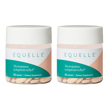EQUELLEMultiSymptom Menopause Relief Supplement for Women PlantBased SEquol NonHormonal  NonPrescription Fewer Hot Flashes More Sleep Relieves Muscle Aches 120 Tablets