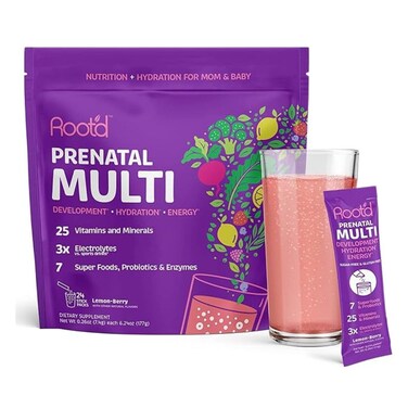 Prenatal Multivitamin Powder with 3X Electrolytes  25 Vitamins  Minerals 3X Electrolytes Folate Iron Vitamin D3 7 Superfoods  Probiotics SugarFree Vitamins  Hydration  24 Packets
