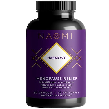 NAOMI Harmony  Menopause Relief Balance Hormones Natural Support for Hot Flashes  Menopause Supplements for Women  30 Veggie Menopause Support Capsules