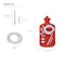 Enema Bag Kit 2 Quart Home Water  Coffee Colon Cleansing Kit BPA Free HotWater Bag with 5 Foot Long Hose