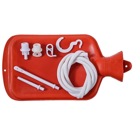 Enema Bag Kit 2 Quart Home Water  Coffee Colon Cleansing Kit BPA Free HotWater Bag with 5 Foot Long Hose