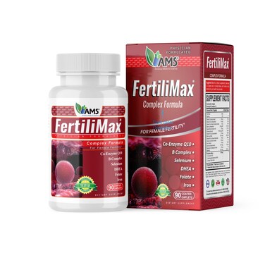 America Medic  Science FertiliMax Supplements for Women Supports Reproductive Health Improves Chances of Successful Treatment Vitamins with Folate CoQ10 Iron DHEA and Selenium 90 Count